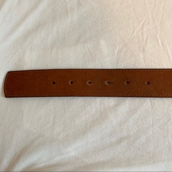 Tory Burch Logo Belt in Tan - Picture 4 of 7